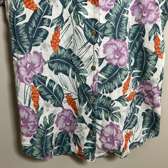 Marine Layer Venice Button Down Multi Floral Shirt Tropical Top XS - Picture 4 of 12